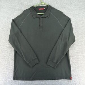 Jake Agave Shirt Mens XL Green Warren Long Sleeve Polo Supima AgaveLux USA Made
